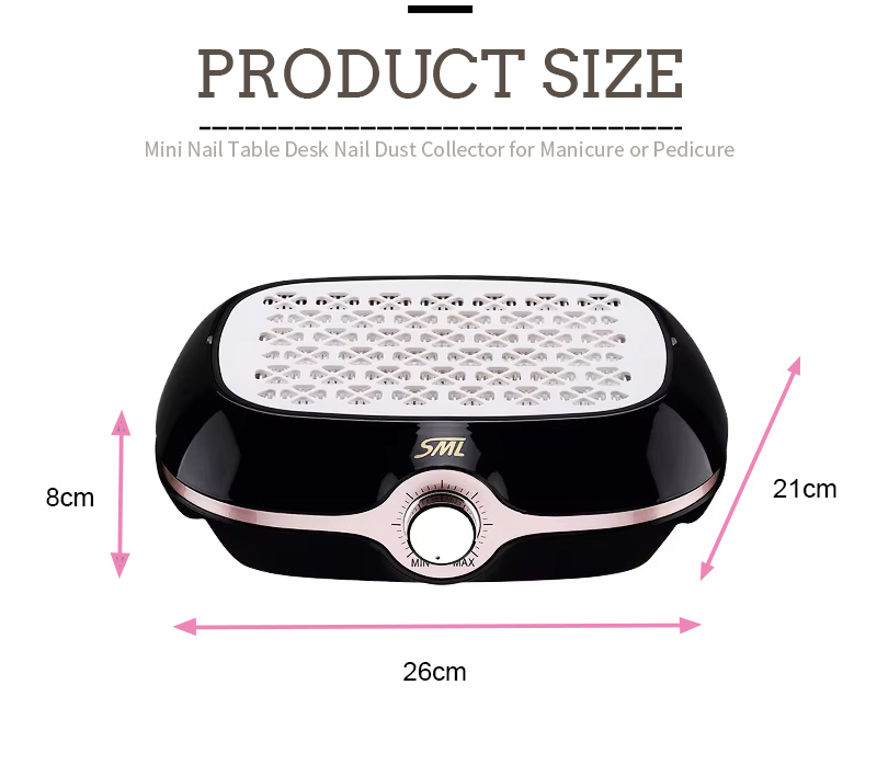 Nail Dust Collector with Replaceable Filter