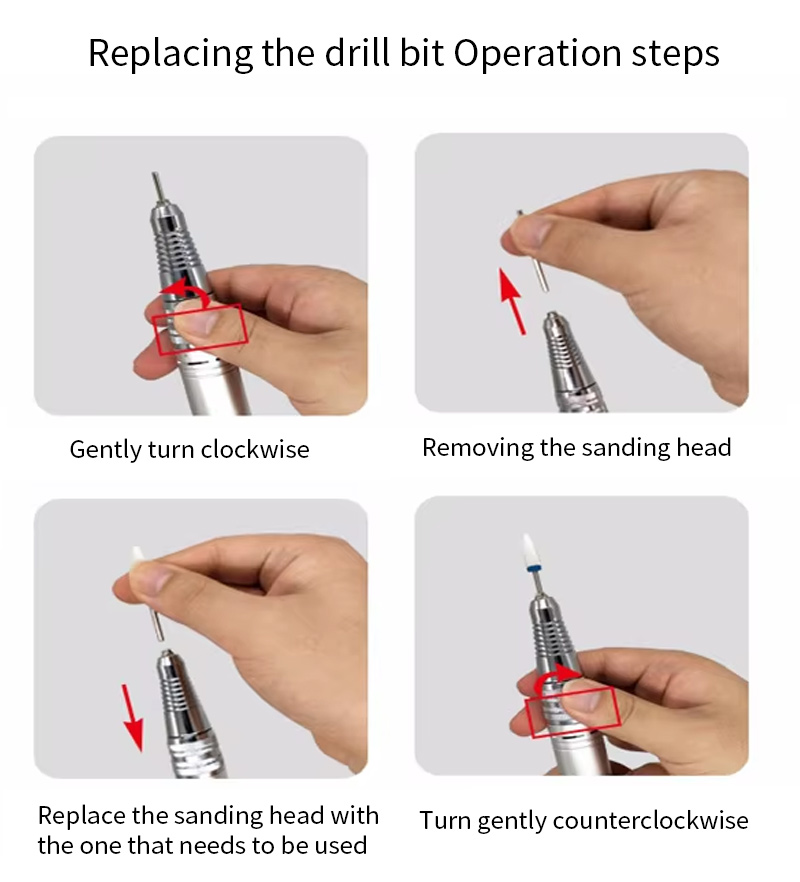 Nail drill with charging base