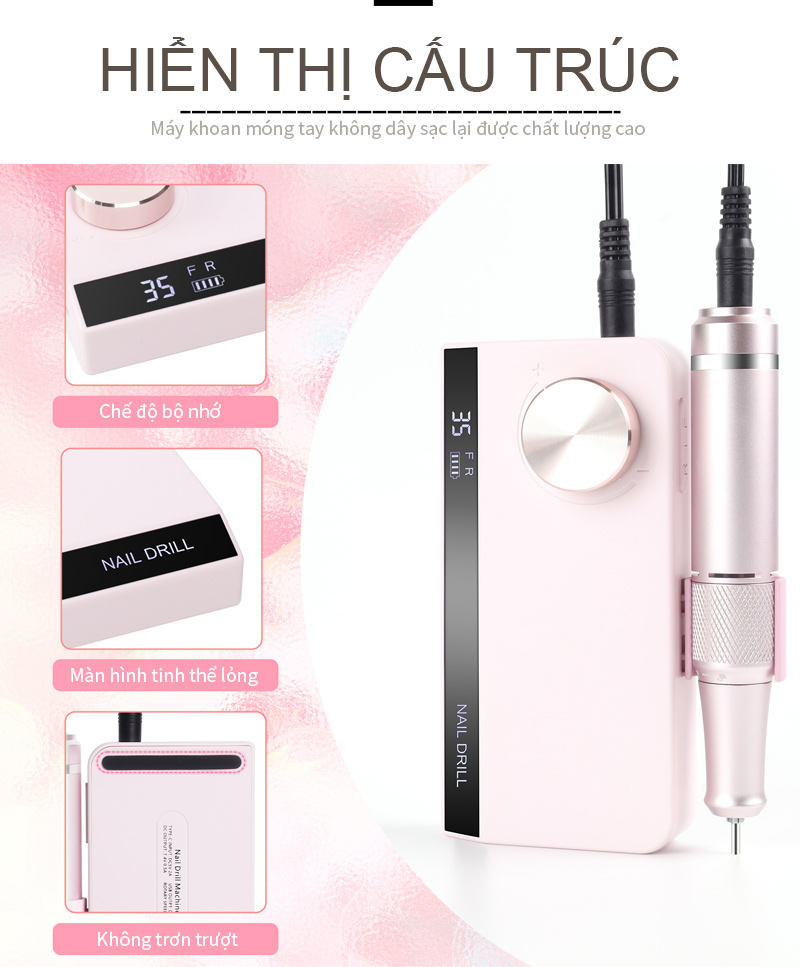 Portable gel nail buffer pen