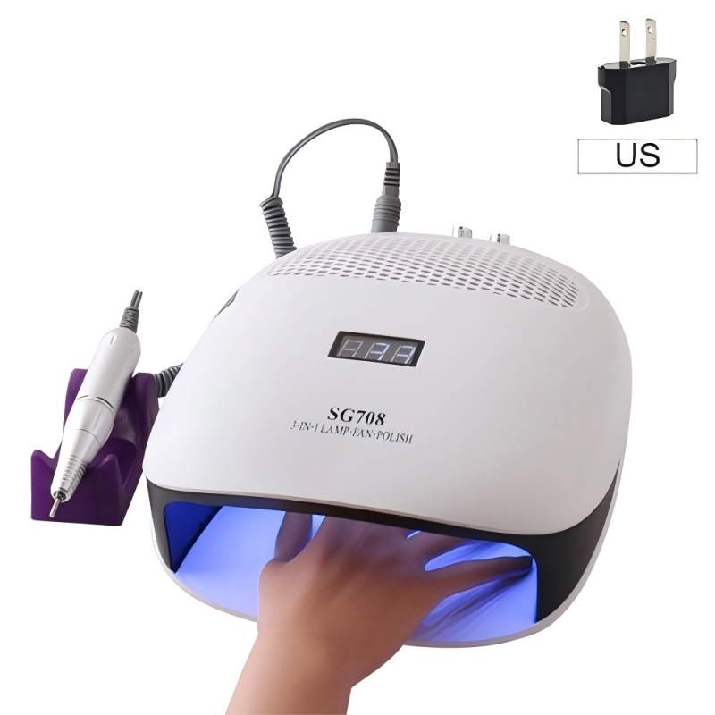 የሶስትዮሽ ጥምረት በእጅ የሚይዝ የጥፍር መብራት ከትራስ ጋር